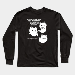 Very Cute Cat Ghost Halloween Gift Long Sleeve T-Shirt